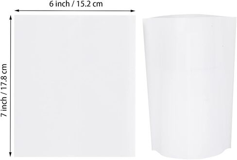 6 x 7 Inch White Sublimation Shrink Wrap Sleeve for 12 OZ Sublimation Wine Tumbler and Other Sublimation Blanks, Heat Transfer Shrink Wrap Sleeve for Print by Oven, 50 Pcs Shrink Wrap Film in Saudi Arabia