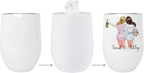 6 x 7 Inch White Sublimation Shrink Wrap Sleeve for 12 OZ Sublimation Wine Tumbler and Other Sublimation Blanks, Heat Transfer Shrink Wrap Sleeve for Print by Oven, 50 Pcs Shrink Wrap Film in Saudi Arabia