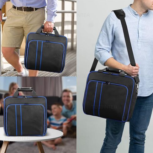 حقيبة حمل وحدة التحكم في الألعاب TECTINTER متوافقة مع Xbox Series X/S، حقيبة حمل محمولة حقيبة سفر مع غرف تخزين كافية لوحدات التحكم والأقراص والكابلات والمزيد من ملحقات الألعاب هدية مثالية للاعبين in Kuwait