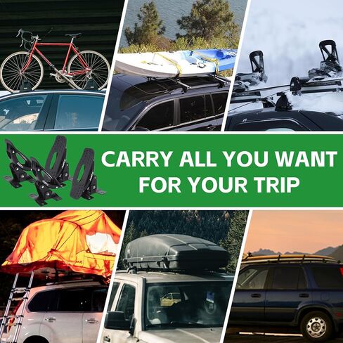 رفوف سقف سرج الكاياك الفولاذية رف سقف السيارة العالمي لحامل قوارب الكاياك والزورق مجداف لوح ركوب الأمواج على السطح العلوي للتركيب على العارضة لشاحنة الدفع الرباعي للسيارة in Kuwait