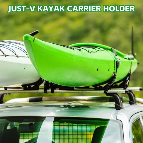 رفوف سقف سرج الكاياك الفولاذية رف سقف السيارة العالمي لحامل قوارب الكاياك والزورق مجداف لوح ركوب الأمواج على السطح العلوي للتركيب على العارضة لشاحنة الدفع الرباعي للسيارة in Kuwait