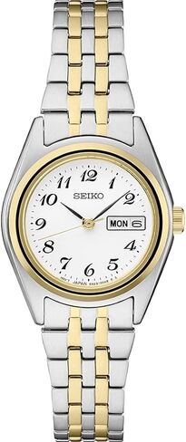 SEIKO Watch for Women - Essentials - Day/Date Calendar, and Two-Tone Stainless Steel Case, 100m Water-Resistant in Saudi Arabia