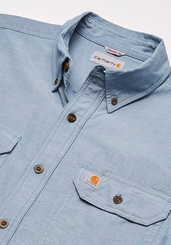 Carhartt Men's Big & Tall Loose Fit Midweight Chambray Short-Sleeve Shirt in Saudi Arabia