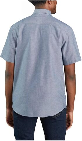 Carhartt Men's Big & Tall Loose Fit Midweight Chambray Short-Sleeve Shirt in Saudi Arabia