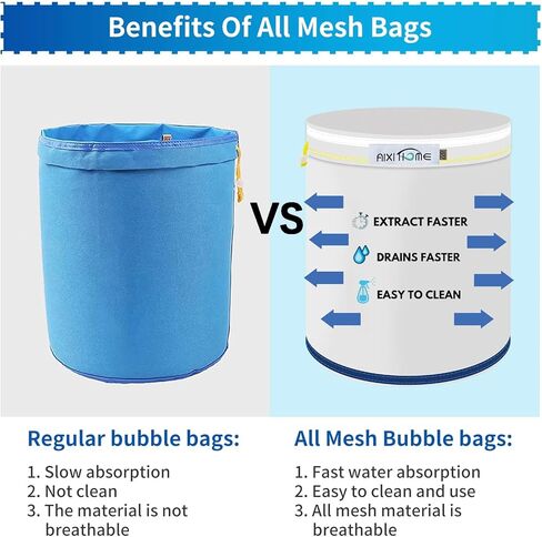 حقيبة فلتر شبكية بالكامل من AIXIHOME مكونة من 5 عبوات بسعة 5 جالون، وشاشة فلتر 27 ميكرون وحقيبة تخزين in Kuwait