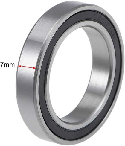 uxcell 6805-2RS Deep Groove Ball Bearings 25mm Inner Dia 37mm OD 7mm Bore Double Sealed Chrome Steel Z2 5pcs in Saudi Arabia