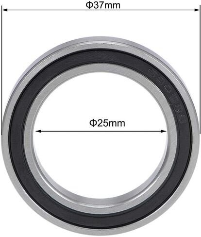 uxcell 6805-2RS Deep Groove Ball Bearings 25mm Inner Dia 37mm OD 7mm Bore Double Sealed Chrome Steel Z2 5pcs in Saudi Arabia