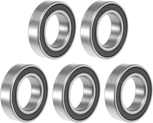 uxcell 6805-2RS Deep Groove Ball Bearings 25mm Inner Dia 37mm OD 7mm Bore Double Sealed Chrome Steel Z2 5pcs in Saudi Arabia