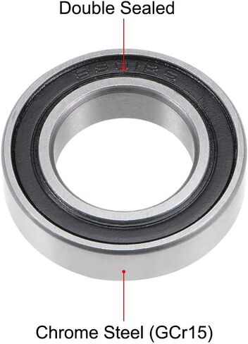 uxcell 6805-2RS Deep Groove Ball Bearings 25mm Inner Dia 37mm OD 7mm Bore Double Sealed Chrome Steel Z2 5pcs in Saudi Arabia
