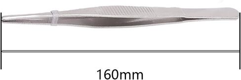 Utoolmart 4Pcs 160mm Lenght Stainless Steel Straight Blunt Tweezers Serrated Tip in Saudi Arabia