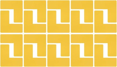 Beiyier 100 Pack 5s Location Marking Corner, 2x2x0.8 Inch L Shaped Graphical Floor Marker for Office Desk Table Top, Warehouse Floor (Black) in Saudi Arabia