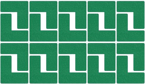 Beiyier 100 Pack 5s Location Marking Corner, 2x2x0.8 Inch L Shaped Graphical Floor Marker for Office Desk Table Top, Warehouse Floor (Black) in Saudi Arabia