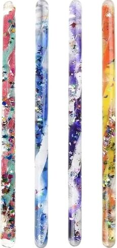 Jumbo Spiral Glitter Wand - 12.5" Wonder Glitter Tube for Dressing up as a Magical Fairy or Wizard (4) Randomly Selected Colors Wands Halloween Costume Accessory Princess Fairy Wizard Pretend Play in Saudi Arabia