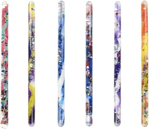 Jumbo Spiral Glitter Wand - 12.5" Wonder Glitter Tube for Dressing up as a Magical Fairy or Wizard (4) Randomly Selected Colors Wands Halloween Costume Accessory Princess Fairy Wizard Pretend Play in Saudi Arabia