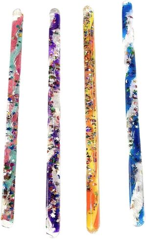 Jumbo Spiral Glitter Wand - 12.5" Wonder Glitter Tube for Dressing up as a Magical Fairy or Wizard (4) Randomly Selected Colors Wands Halloween Costume Accessory Princess Fairy Wizard Pretend Play in Saudi Arabia