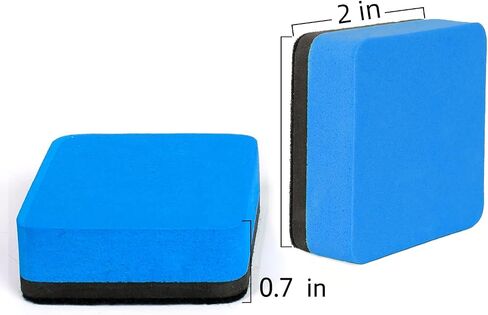 Dry Erase Erasers, 48 Pack Magnetic Whiteboard Dry Eraser Chalkboard Cleansers, Small Dry Erase Eraser, Magnetic Erasers(Blue) … in Kuwait