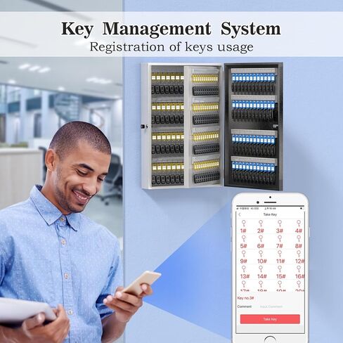 صندوق قفل WeHere 24 مفتاحًا، 16 خزانة مفاتيح مع قفل مركب وعلامات مفاتيح، صندوق قفل مثبت على الحائط منظم للمفاتيح، تخزين أمان المفاتيح للجراج، المكتب، هولتيل، المنزل in Kuwait