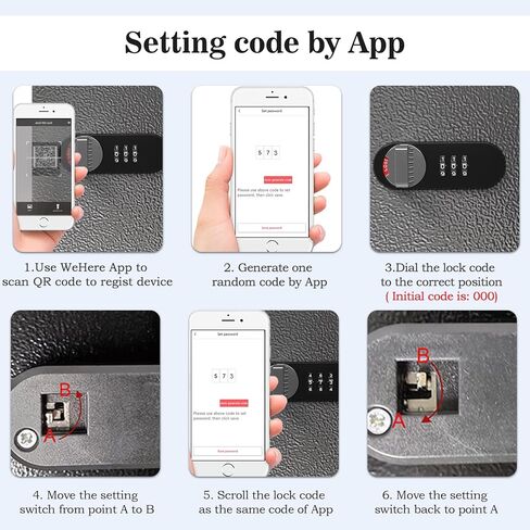WeHere 32 Key Lock Box with Dual Lock, Combination & Key Unlock, Key Cabinet Wall Mount with Key Tag Label, Key Holder Storage Lockbox for Store, Office, Company, House, App Key Directory ERP in Saudi Arabia
