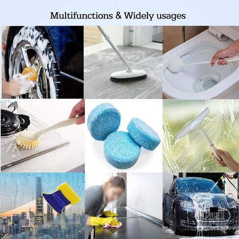 50 Pcs Car Windshield Washer Fluid concentrate Tablets,Windshield Wiper Fluid,1 Pack Makes 52.5 Gallons,1 Piece Makes 1.05 Gallons(Winter: Use With De-icer or Methanol) in Saudi Arabia