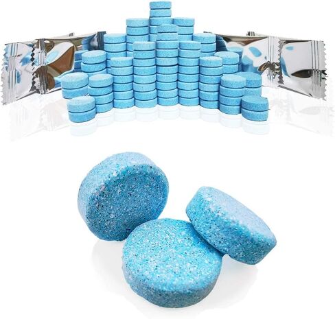 50 Pcs Car Windshield Washer Fluid concentrate Tablets,Windshield Wiper Fluid,1 Pack Makes 52.5 Gallons,1 Piece Makes 1.05 Gallons(Winter: Use With De-icer or Methanol) in Saudi Arabia