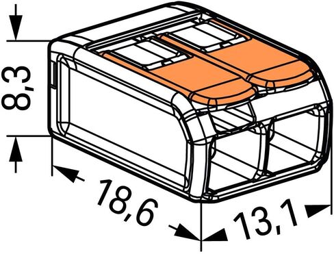 Wago 221-412 2-Conductor Compact Splicing Connectors (Pack of 100) in Saudi Arabia