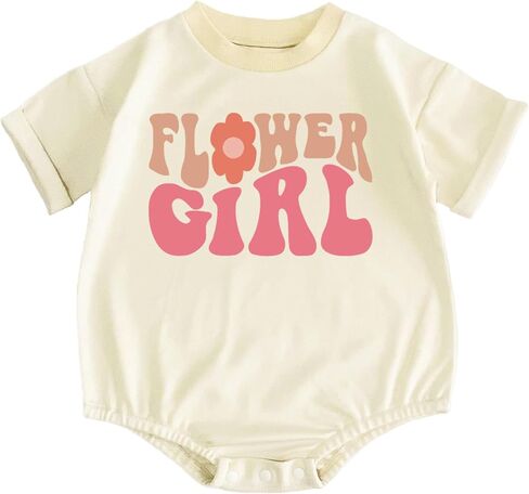 Groovy Flower Girl A Bridesmaid Proposal Flower Girl Tops for Toddler Little Girl Kids Wedding T-Shirt in Saudi Arabia