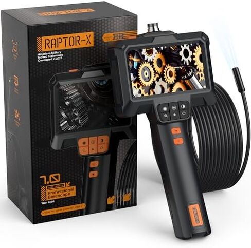 كاميرا منظار Raptor-X مزودة بإضاءة، وكاميرا منظار مفصلية بدقة 1080 بكسل عالية الدقة مع ضوء، وكاميرا مجاري بشاشة IPS مقاس 4.3 بوصات مع 8 مصابيح قابلة للتعديل، وكاميرا فحص IP67 in Saudi Arabia