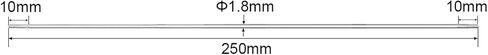 MECCANIXITY 10 قطع M2x250mm وصلة قضيب الدفع من الفولاذ المقاوم للصدأ، 10 قطع M2 2.0xL19mm رافعة ربط التوجيه وقضيب نهاية رأس الكرة in Kuwait