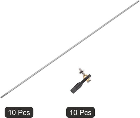 MECCANIXITY 10 قطع M2x250mm وصلة قضيب الدفع من الفولاذ المقاوم للصدأ، 10 قطع M2 2.0xL19mm رافعة ربط التوجيه وقضيب نهاية رأس الكرة in Kuwait