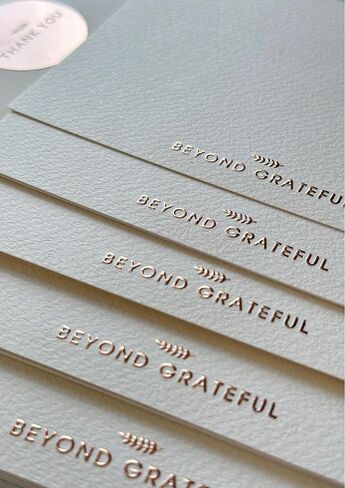 RUN2PRINT 36 Pack Dusty Blue Elegant Foiled Thank You Cards with Envelopes and 36 Peel and Seal Stickers in Saudi Arabia