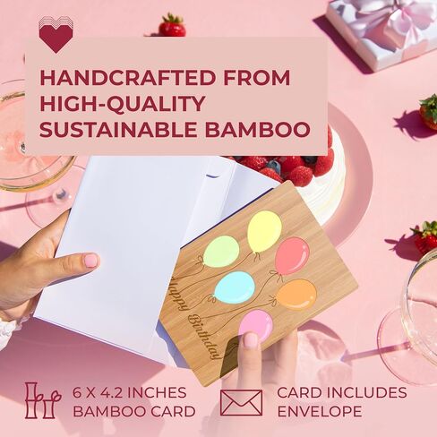 HeartSpace | Pop Up Christmas Cards | Handmade Sustainable Bamboo 3D Christmas Cards | Unique Christmas & Holiday Cards | Memorable Wooden Keepsake | Christmas Cards with Envelopes | Merry Christmas in Saudi Arabia