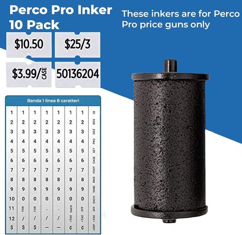 Perco Ink Roll for Perco Pro 1 Line & Perco Pro 2 Line Perco Labelers (Perco Pro Inker 4 Pack) in Saudi Arabia
