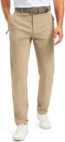 Men's Golf Pants - 30"/32"/34" Slim Fit Stretch Lightweight Dress Pants for Men with Zipper Pockets Casual Work in Saudi Arabia