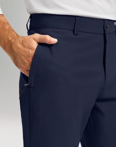 Men's Golf Pants - 30"/32"/34" Slim Fit Stretch Lightweight Dress Pants for Men with Zipper Pockets Casual Work in Saudi Arabia