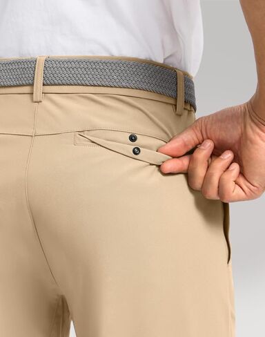 Men's Golf Pants - 30"/32"/34" Slim Fit Stretch Lightweight Dress Pants for Men with Zipper Pockets Casual Work in Saudi Arabia