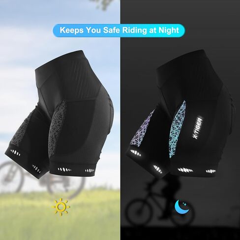 X-TIGER المرأة شورت الدراجة 5D وسادة الوسائد ركوب الدراجات الطريق ركوب الدراجات UPF 50 + جيوب دراجة السراويل الإناث in Kuwait