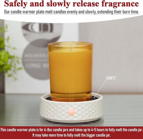 لوحة تسخين كوب القهوة، لوحة تسخين شموع سيراميك كهربائية كبيرة لشموع البرطمان، لوحة تسخين كوب القهوة لتسخين كوب القهوة للمكتب المنزلي، المشروبات، الحليب، الشاي، لوحة تسخين الشوكولاتة الساخنة (بدون كوب) in Kuwait