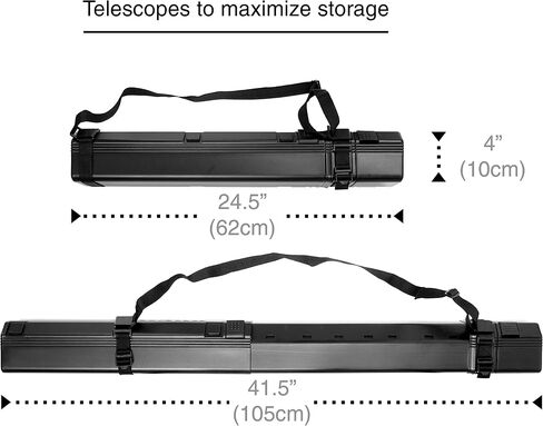 VViViD Black Telescoping Length Drafting & Portfolio Tube (25-41") in Saudi Arabia