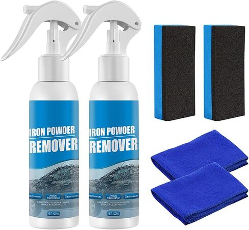 Ouhoe Iron Powder Remover, 2024 New Ouhoe Car Rust Removal Spray,Car Rust Remover Spray Metal Surface Chrome Paint Car Cleaning,for Rust Removal of Various Metals(2PCS*100ml) in Kuwait