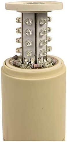 Signaworks 3 Stack Super Bright LED Tower Light, 110VAC, Steady On, Red/Amber/Green, 12 inch Threaded Pole, Right Angle Bracket, 5 Foot Bare Wire Leads (NO Power Cord OR Controls Included) in Saudi Arabia