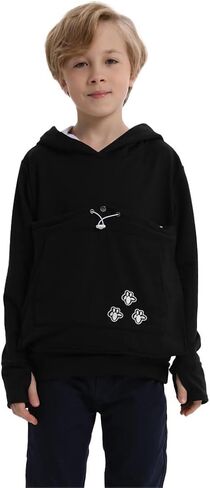 Boys Girls Cat Pouch Hoodie - Kitten Puppy Carrier Holder Sweatshirt Long Sleeve Cat Ear Pullover Tops in Saudi Arabia