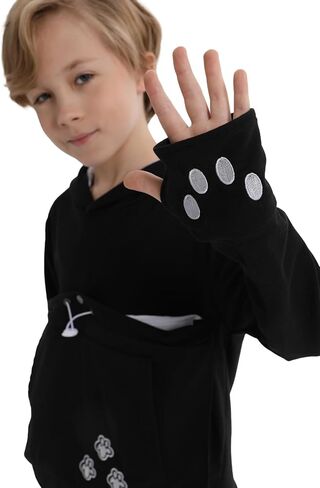 Boys Girls Cat Pouch Hoodie - Kitten Puppy Carrier Holder Sweatshirt Long Sleeve Cat Ear Pullover Tops in Saudi Arabia