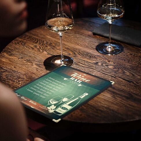 WeChef 30 حزمة أغطية قائمة المطاعم 8.5 × 11 صفحة واحدة 2 عرض شفاف لقائمة المطاعم حامل أسود in Kuwait