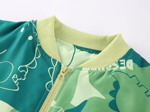 سترة رقيقة بطبعة ديناصور كارتوني للأطفال الصغار الصغار بأكمام طويلة وسترة بيسبول خفيفة الوزن للأعمار من 1 إلى 7 سنوات in Kuwait