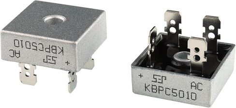 BOJACK KBPC5010 صمام ثنائي مقوم 50 أمبير 1000 فولت محوري KBPC5010 50 أمبير 1000 فولت ثنائيات سيليكون إلكترونية (عبوة من قطعتين) in Kuwait