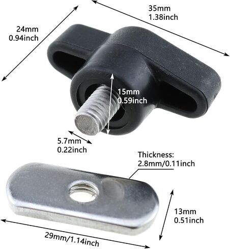 4 Sets Fishing Boat Accessory Guide Rail Slide Rail Mount Kayak Screw Nut for Kayak and Boat and Dinghy Accessory in Saudi Arabia