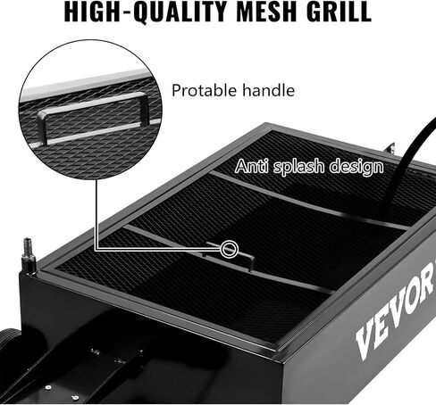 VEVOR Low Profile Oil Drain Pan, 20 Gal Oil Drain Pan with Pump, Oil Change Pan with 180W Electric Pump, 8.2ft Hose & Folding Handle, Rolling Oil Drain Cart for Trucks, Buses, RVs in Saudi Arabia