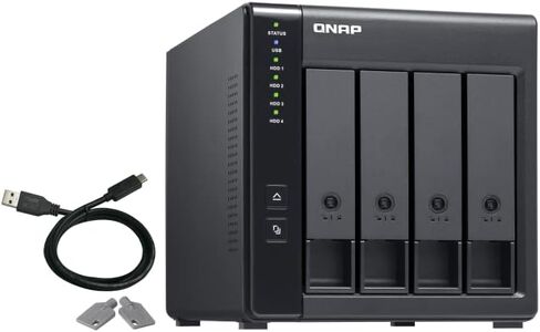 QNAP 4 Bay DAS (USB Type-C) with 12TB Storage Capacity, Preconfigured RAID 5 Seagate IronWolf HDD Bundle (TR-004-44ST-US) in Saudi Arabia