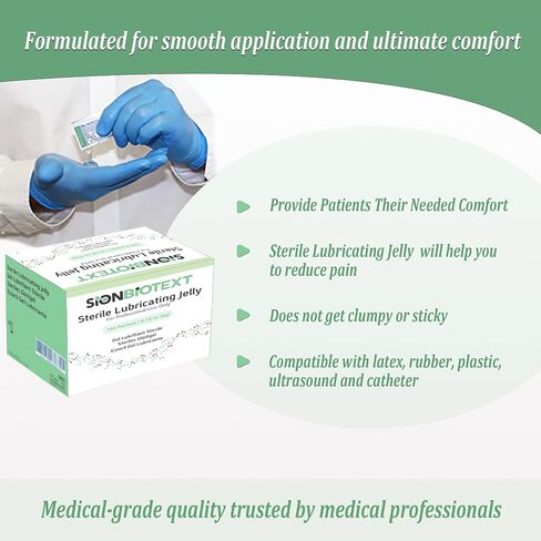 Water-Based Lubricant, Professional Lube in Single Packets for Hospitals and Clinics Use, Lubricating Jelly Smooth Consistency, Non-Staining, Sterile lube 144 Packs per Box (5g Each) in Saudi Arabia