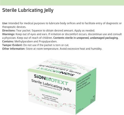 Water-Based Lubricant, Professional Lube in Single Packets for Hospitals and Clinics Use, Lubricating Jelly Smooth Consistency, Non-Staining, Sterile lube 144 Packs per Box (5g Each) in Saudi Arabia